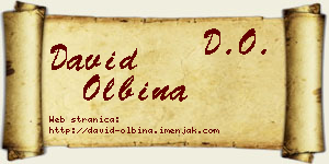 David Olbina vizit kartica